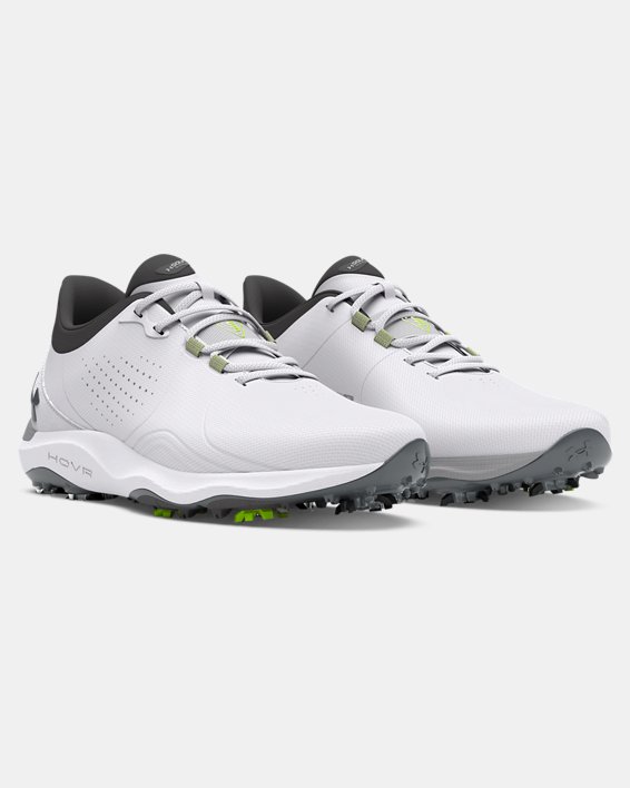 Men's UA Drive Pro Wide Golf Shoes, White, pdpMainDesktop image number 3